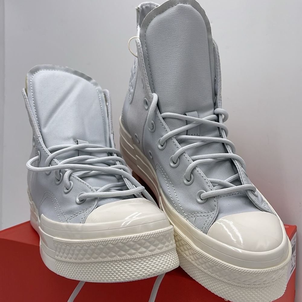 Converse WMNS CHUCK 70 PLUS HI MOONBATHE/EGRET/MOONBATHE A05259C Platforms Snkrs - Picture 5 of 16